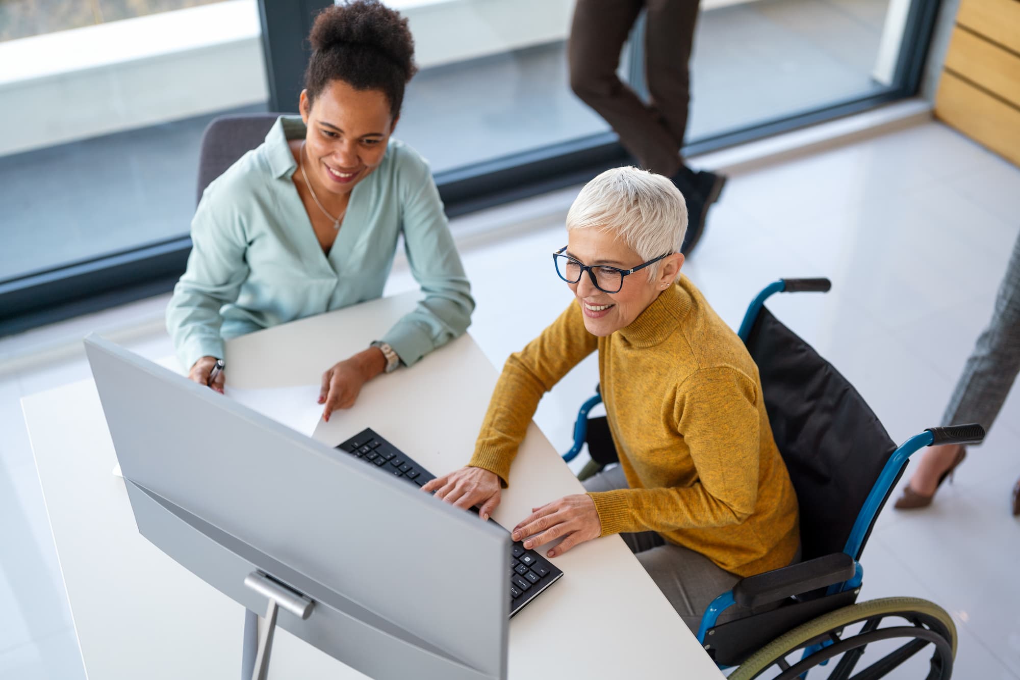 People learning accessible technology together